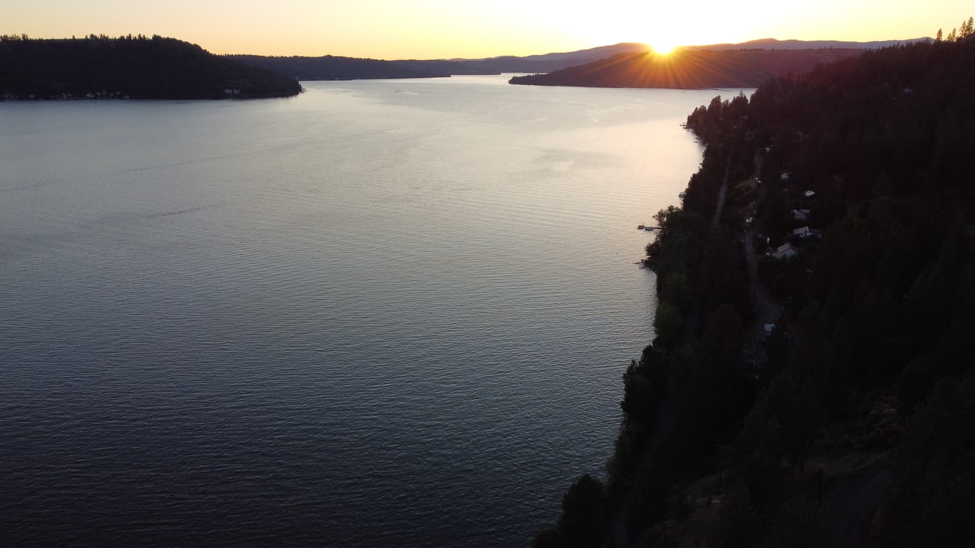 Drone flyover — sunset flight over the bluffs