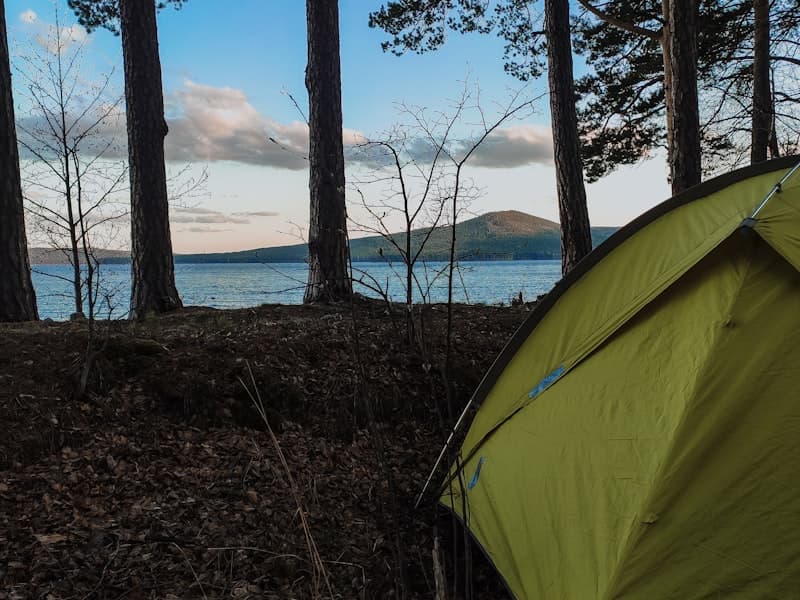 Campsite overlooking Lake Coeur d'Alene